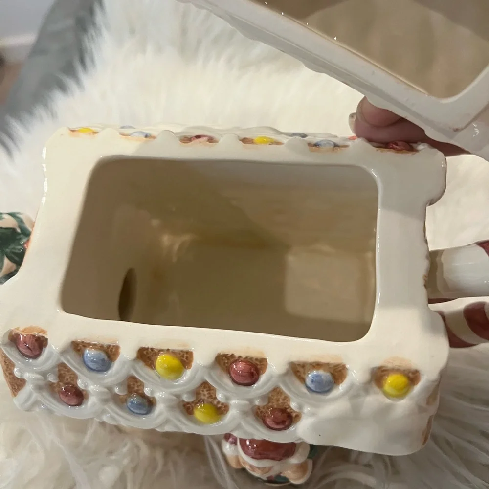 Vintage Fitz & Floyd santa gingerbread house‎ Cookie Jar